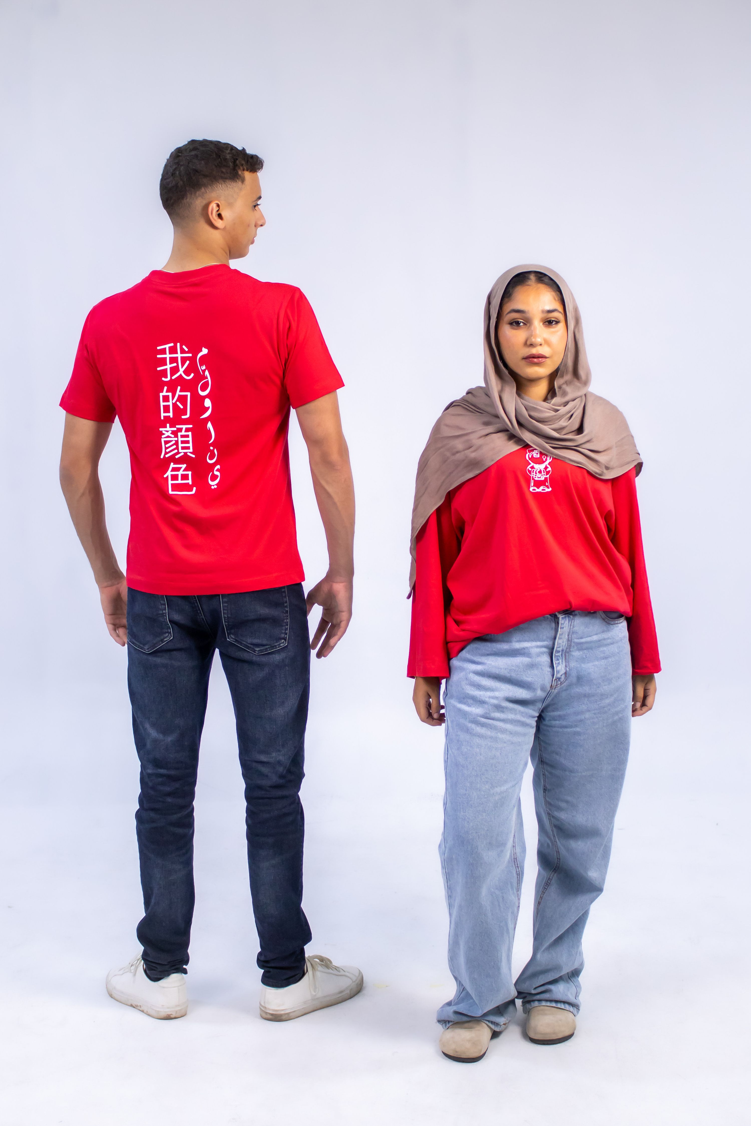red unisex regular tee