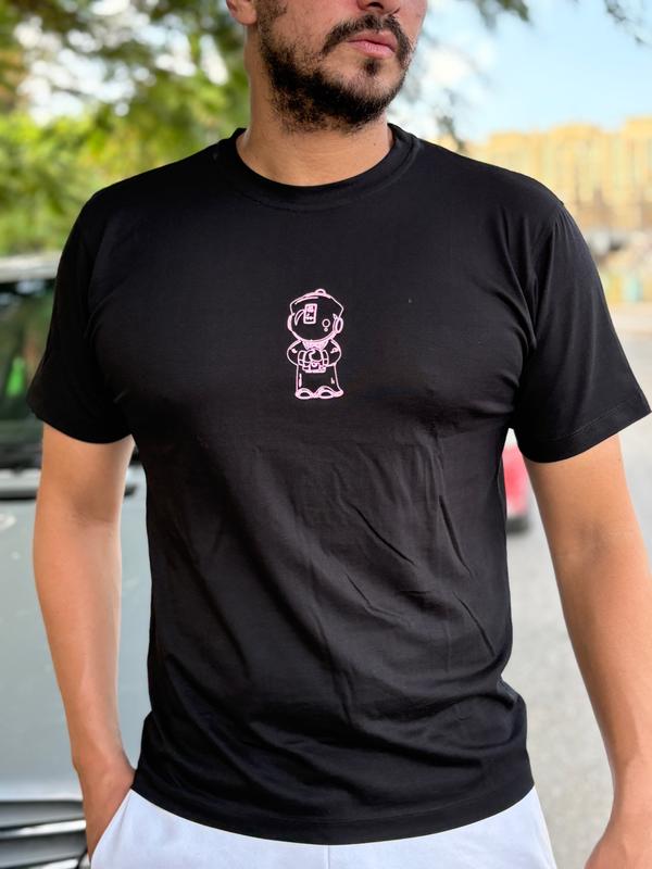 Black basic unisex tee