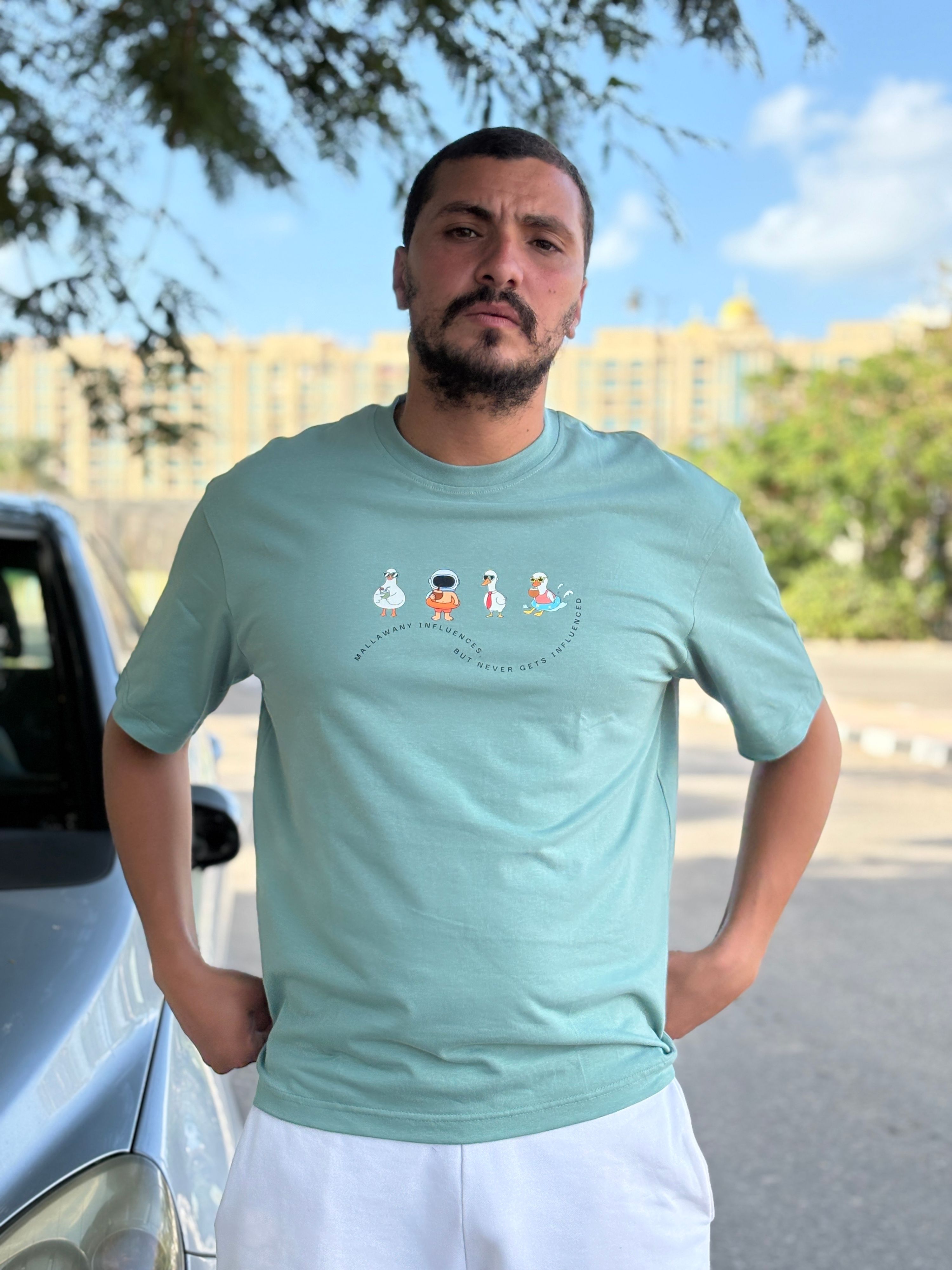 Mint green unisex oversized tee