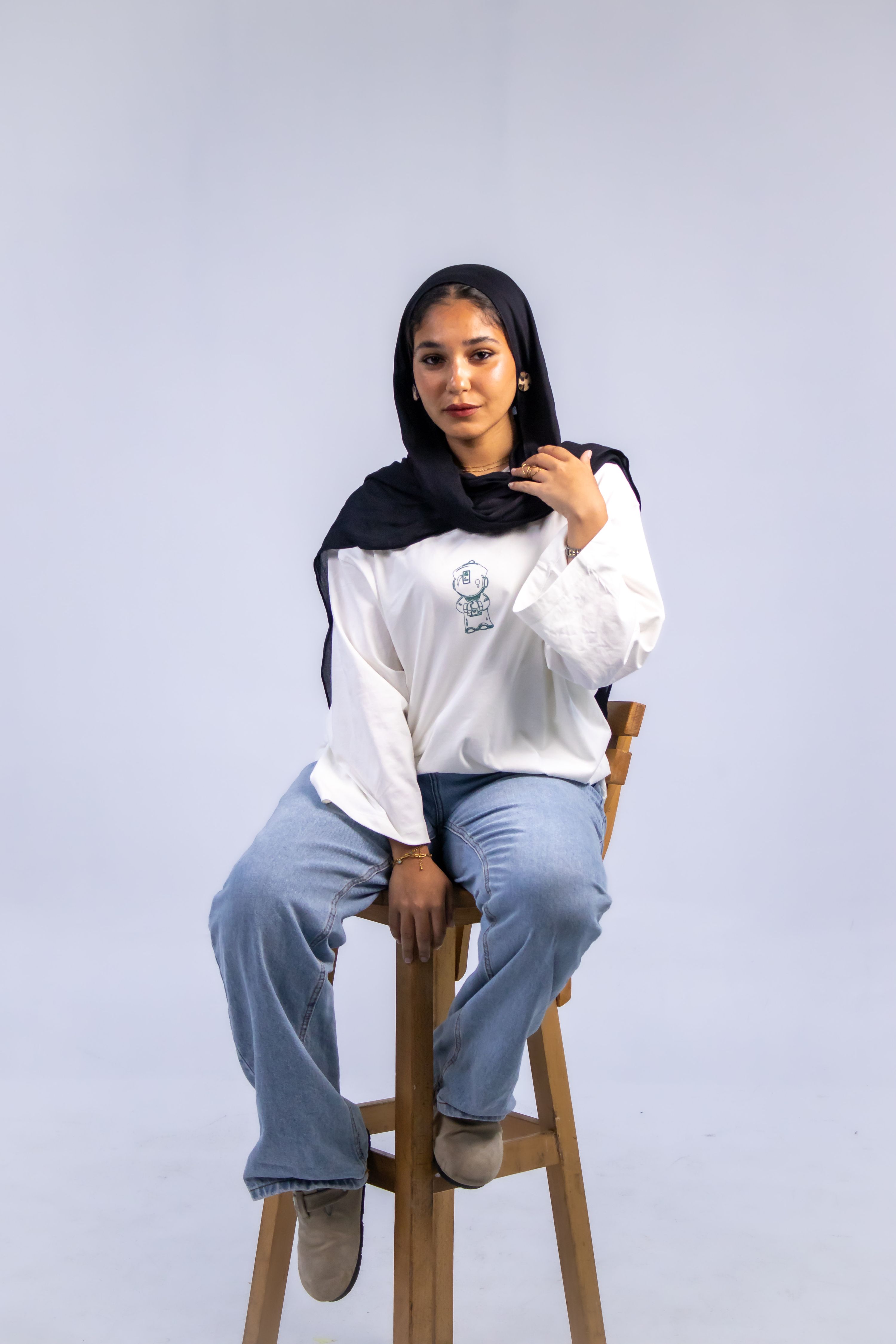 Off White seeny hijabi tee thumbnail