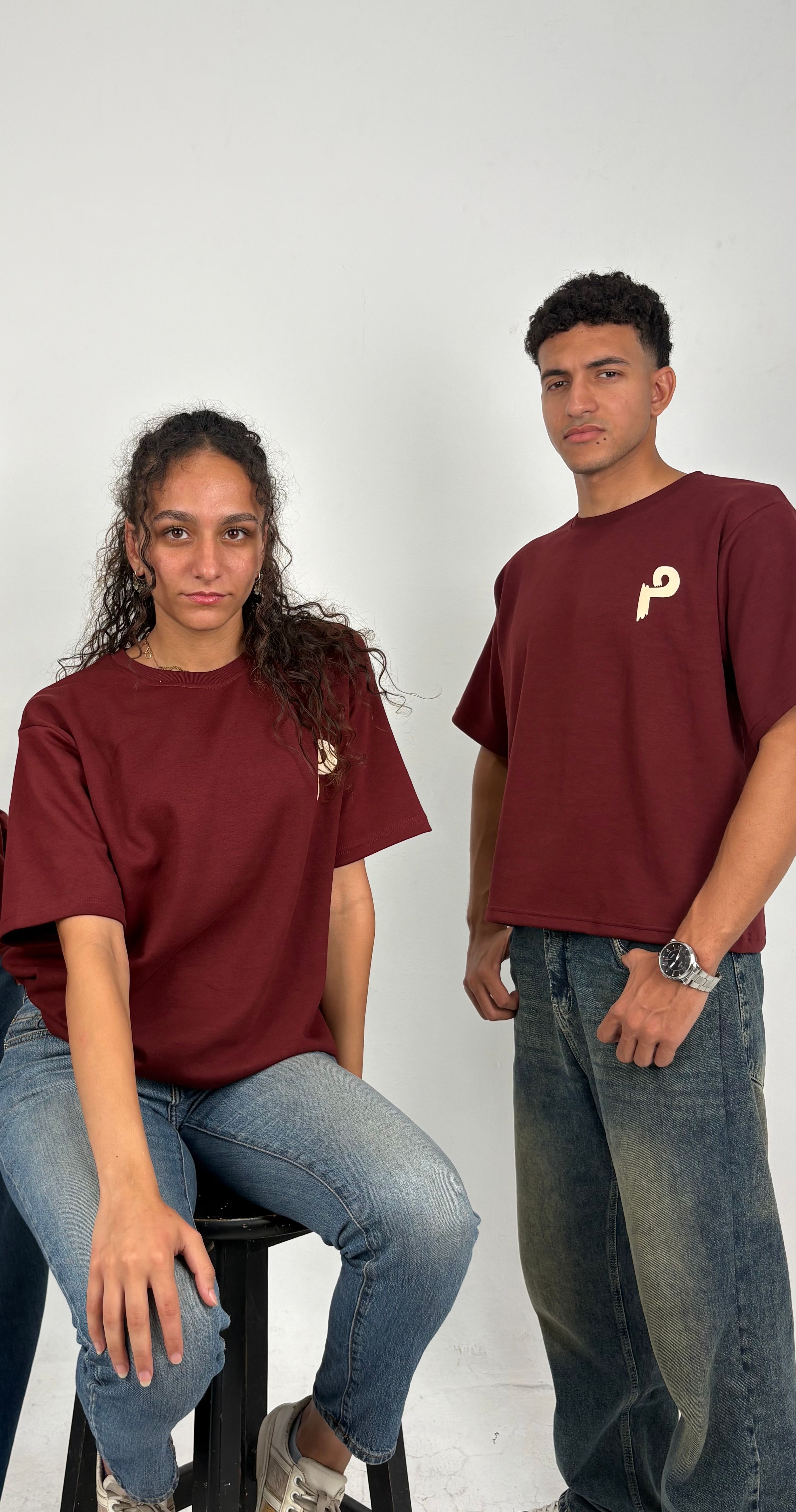 Burgundy astro unisex tshirt thumbnail