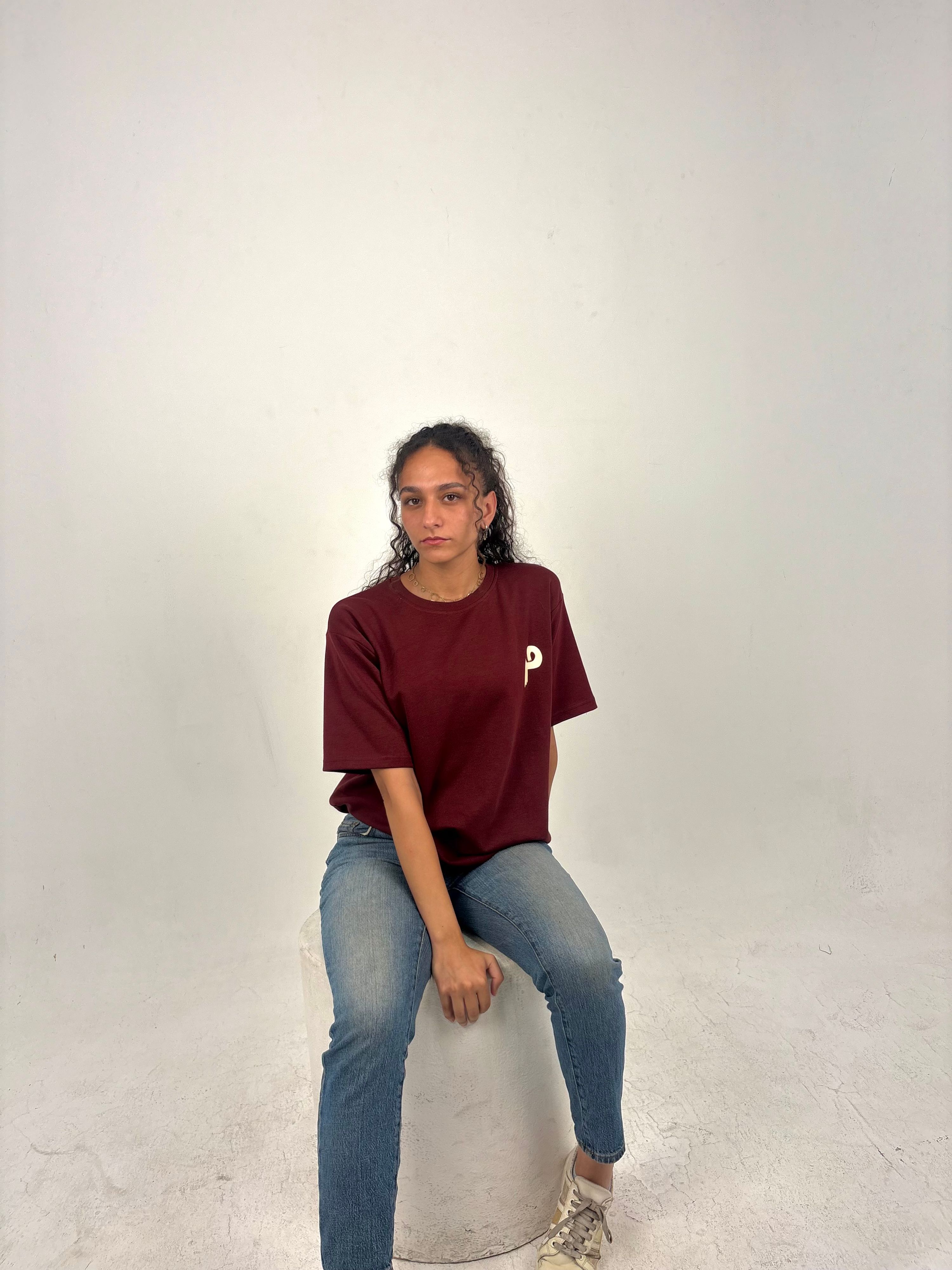 Burgundy astro unisex tshirt thumbnail