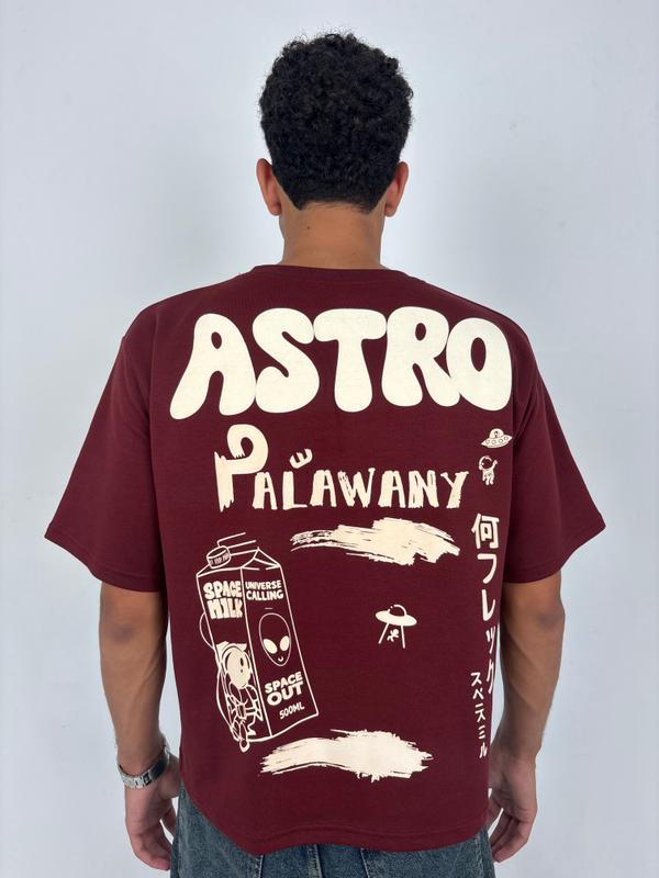 Burgundy astro unisex tshirt