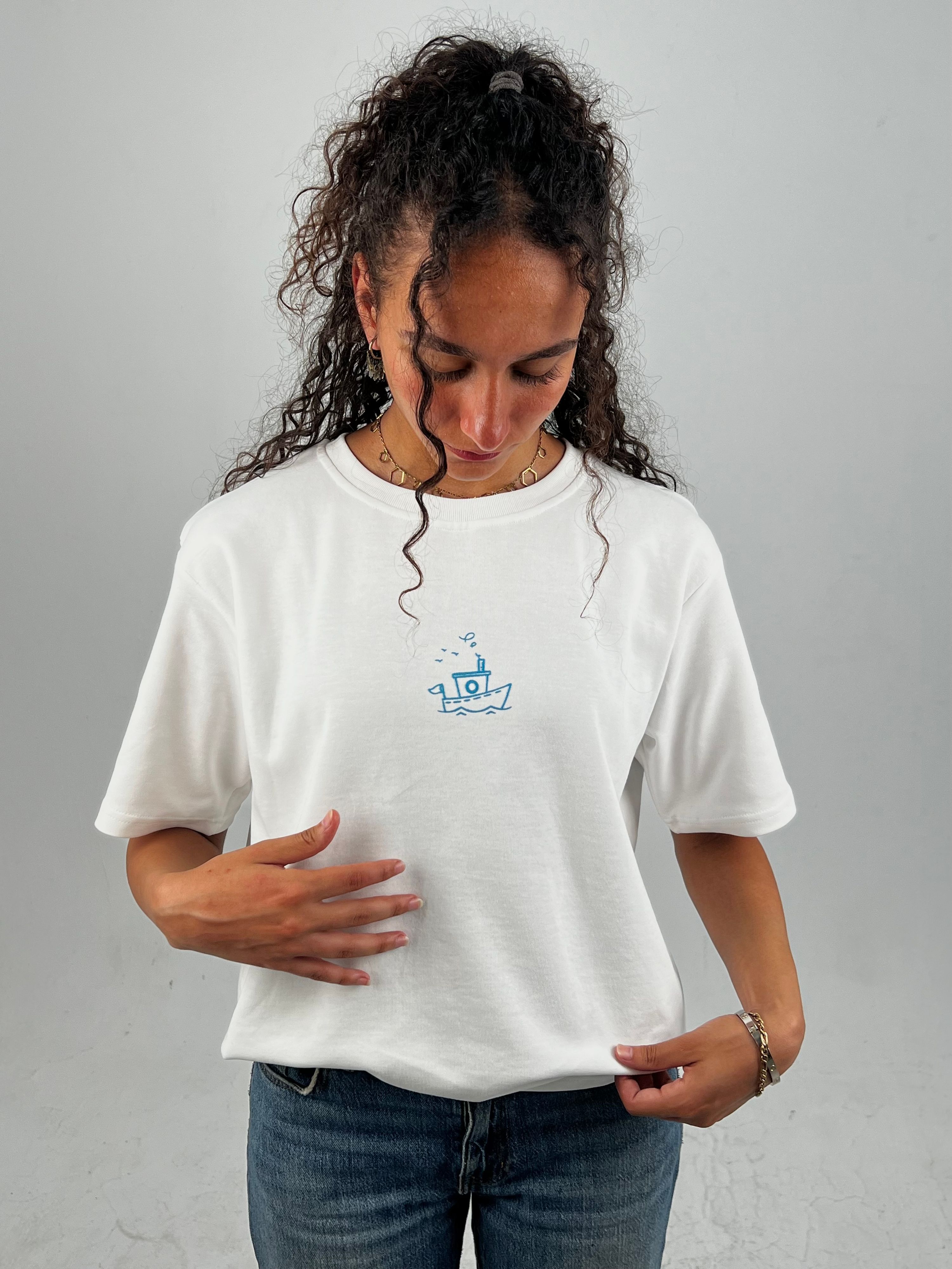 white blue vibes unisex tshirt thumbnail
