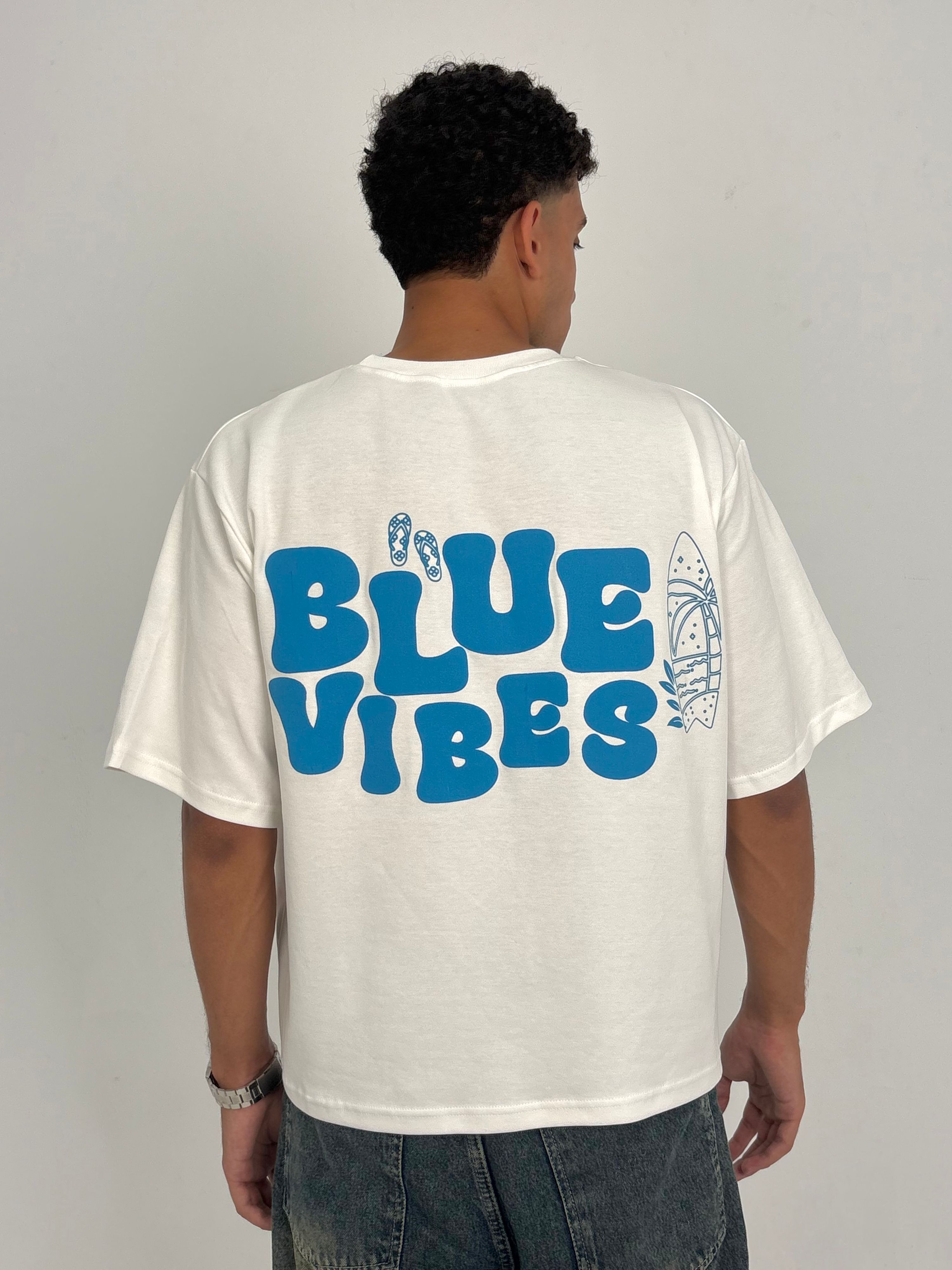 white blue vibes unisex tshirt thumbnail